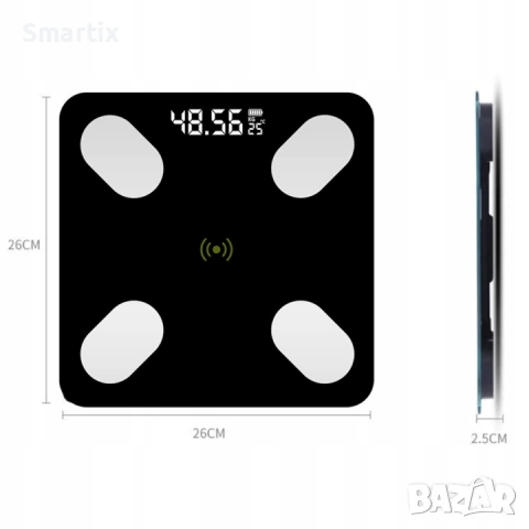 Смарт Bluetooth кантар 180 кг с приложение за телефон, снимка 11 - Електронни везни - 54745598