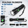 Мощен акумулаторен ръчен лед фенер водоустойчив USB зареждане LED CREE за лов риболов туризъм, снимка 6