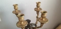Голям масивен свещник бронз и мрамор, снимка 6