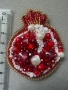 Уникална брошка Handmade - Нар с естествени перли , снимка 7