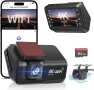Otovoda Видеорегистратор за автомобили с предна и задна камера, 4K+1080P WiFi двойна видеокамера , снимка 1