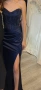 Тъмносиня официална рокля, снимка 2