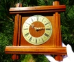 Стенен часовник Junghans,месинг,позлата,естествено дърво. , снимка 1