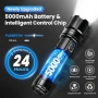 Нов тактически Мощен LED Фенер 1000000 LM Акумулаторен USB-C IP67 5500mAh, снимка 4