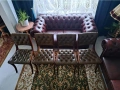 4 оригинални стола Chesterfield от естествена кожа , снимка 1