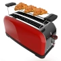 Вертикален тостер CECOTEC Toastin' Time 1500, 2 слота, 4 филийки, червен, 800 W, снимка 1
