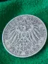Сребърна монета 5 марки германската империя 1891 година 27143, снимка 1