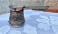 Винтидж меден комплект джезве с 4 чаши , снимка 2
