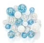 22 броя сапфирено бели прозрачни сини топчета топки за декорация на торта , снимка 2