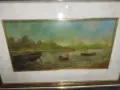 Антикварна маслена картина италиански автор, снимка 3