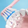 Детска електрическа звукова четка за зъби – За деца 6-9 години, меки косъмчета, розов космически диз, снимка 6