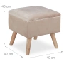 Табуретка с място за съхранение Relaxdays, от MDF/кадифе, дървени крака, снимка 6