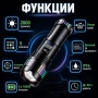 Мощен лазерен фенер акумулаторен лед ръчен прожектор Power Bank зарядно, снимка 2