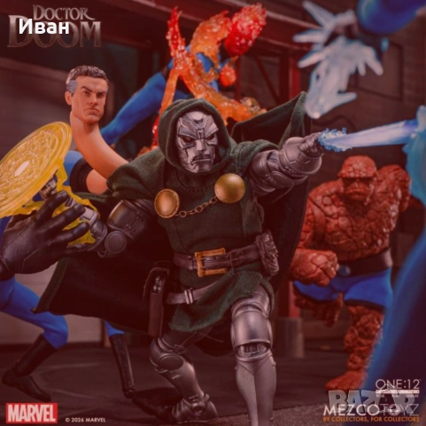MEZCO TOYZ SUPERIOR DR. DOOM 1:12/ ШЕДЬОВЪР НА ВЪРХОВНИЯ Д-Р ДУМ 1:12, снимка 5 - Колекции - 54805333