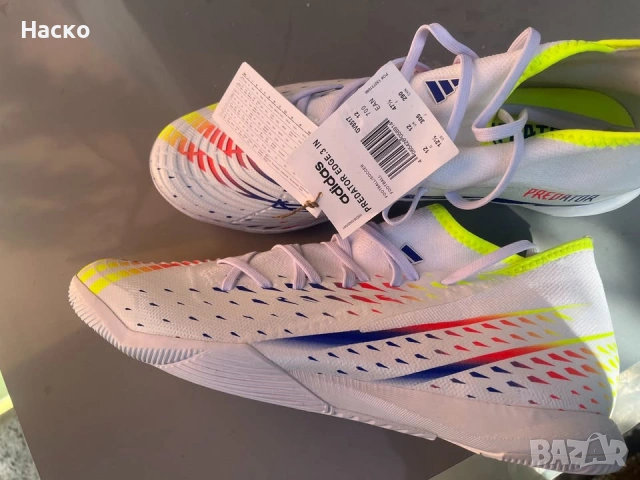 Нови голям размер футболни обувки Adidas Predator Edge3 In размер 47,1/3