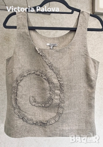 Луксозен ленен топ Bandolera с ефектен акцент Холандия, снимка 11 - Корсети, бюстиета, топове - 54083146