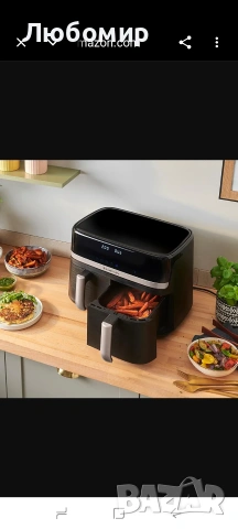 Фритюрник Russell Hobbs с горещ въздух 9 л [дву отделения, тих, 9 програми] Фритюрник , снимка 5 - Фритюрници - 54924619