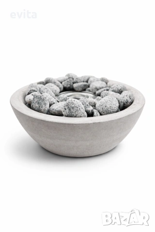 🌿 Ръчно изработена огнена купа с камъни – декорация и подарък с уют