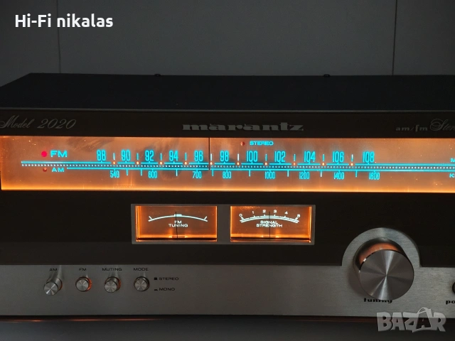 FM радио стерео ресийвър Hi-Fi ретро MARANTZ model 2020, снимка 5 - Ресийвъри, усилватели, смесителни пултове - 54650794