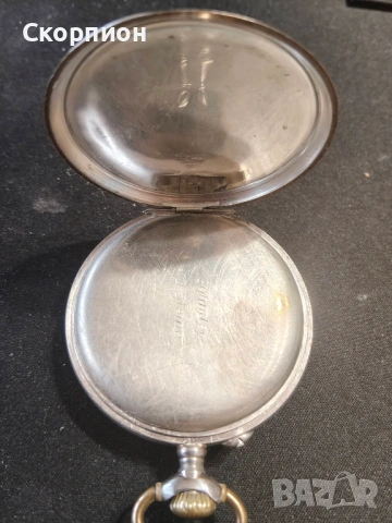 Швейцарски СРЕБЪРЕН джобен часовник 1925г. - SWISS MADE - ПРОМОЦИЯ, снимка 9 - Джобни - 48362081