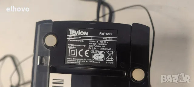 Радиочасовник Tevion RW1209, снимка 6 - Радиокасетофони, транзистори - 55623730