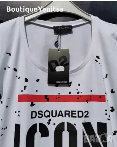 Унисекс тениска DSQUARED2 ICON | Бяла | Мъжка и дамска