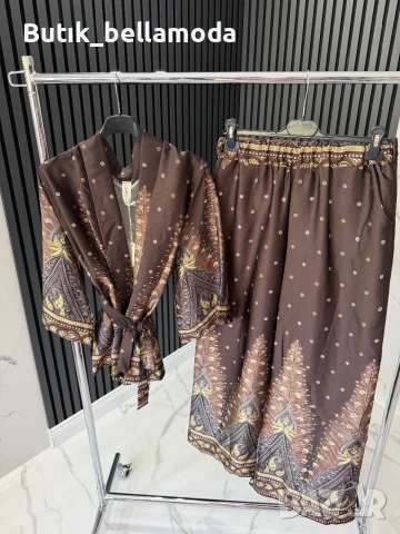 Сатенен сет с кимоно , снимка 6 - Комплекти - 55083892