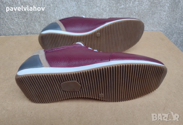 Кожени обувки TEODOR - нови, цвят бордо, 44 номер , снимка 14 - Спортно елегантни обувки - 54078239