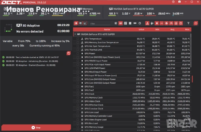 Видео карта Gainward Ghost RTX 4070 Super, 12GB GDDR6X Nvidia GeForce, снимка 6 - Видеокарти - 54560495