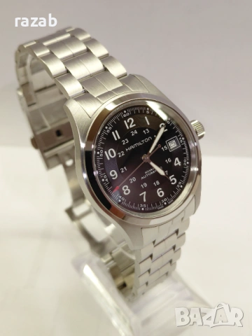 Чисто нов! 2 год.,гаранция Hamilton Khaki Field-Automatic, снимка 6 - Мъжки - 54045221