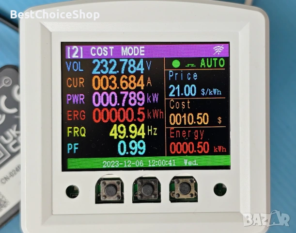 Електромер за контакт, измервател на разходите за енергия, с голям LCD екран, с приложение Tuya, снимка 8 - Друга електроника - 55017143