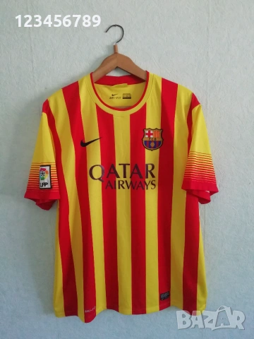 Barcelona Puyol Nike 2013-2014 оригинална фланелка тениска Барселона Пуйол екип 2XL , снимка 2 - Тениски - 53913563