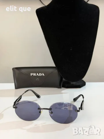 Очила + висок клас калъф + на марката кутия + сертификат + кърпичка prada, снимка 8 - Слънчеви и диоптрични очила - 55343173
