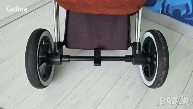 бебешка количка Cybex Priam platinum lux Имен и летен кош, снимка 6 - Детски колички - 55672267