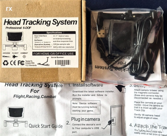 TrackIR 5 Head Tracking System – 6DOF USB за игри, снимка 2 - Аксесоари - 52450850