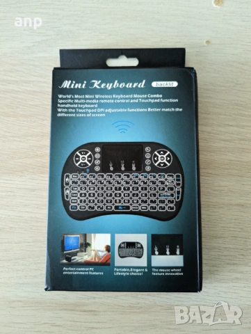 Мини клавиатура I8 с подсветка за Smart TV, TV Box и компютър, снимка 2 - Клавиатури и мишки - 54492571