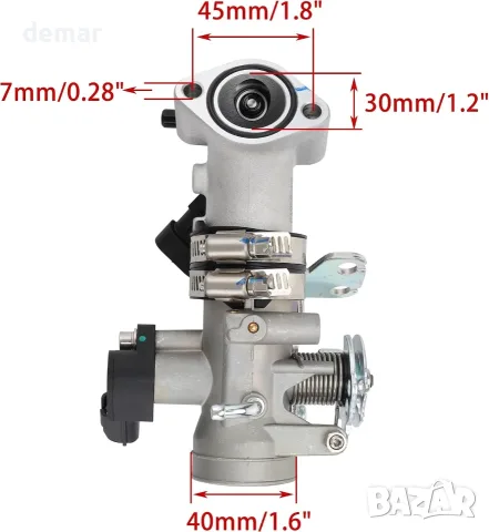 WOOSTAR дроселова клапа за впръскване на гориво за мотоциклет GY6 двигател 169cc 170cc EFI 200, снимка 2 - Части - 55571973
