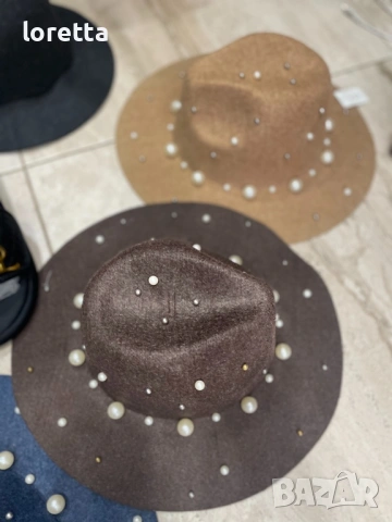 Калбойски шапки с перли , снимка 5 - Шапки - 54167249