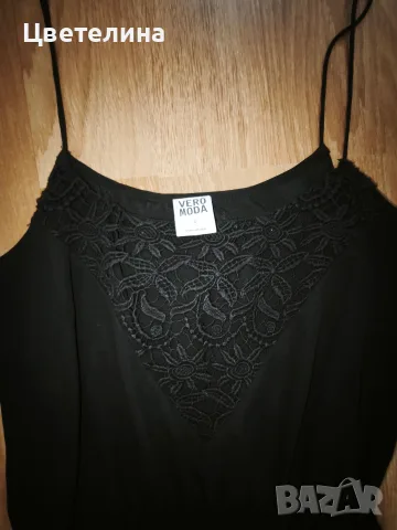 Дълга черна рокля Vero moda размер S , снимка 10 - Рокли - 55509196