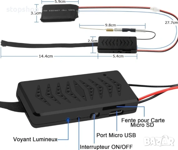 LXMIMI Mini WiFi скрита шпионска камера 1080P нова, снимка 3 - Камери - 54255144