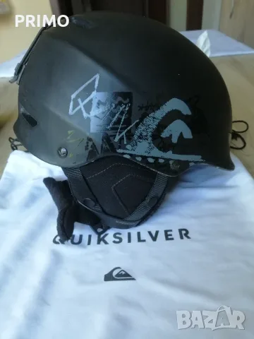 Каска за сноуборд и ски QUIKSILVER (Matte Black Graphics) + оригинална торбичка, снимка 7 - Скейтборд, ховърборд, уейвборд - 55394975