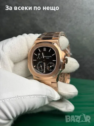 Patek Philippe Nautilus 5712 Moon Phase Rose Gold Мъжки Часовник Код Chronolux70, снимка 3 - Мъжки - 55659554