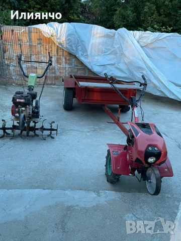 Продавам 2бр Мотофрези с едно Ремарке.в много Добро състояние-Работещи Цена за 2бр 950€