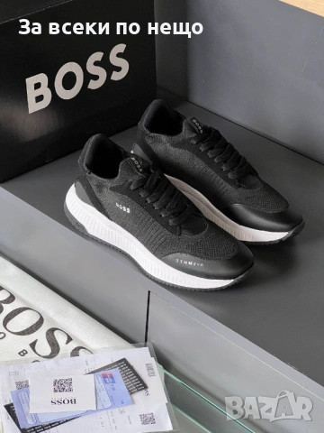 Hugo Boss Мъжки Черни Маратонки👟Мъжки Спортни Обувки В Черен Цвят Хуго Бос Код E1324