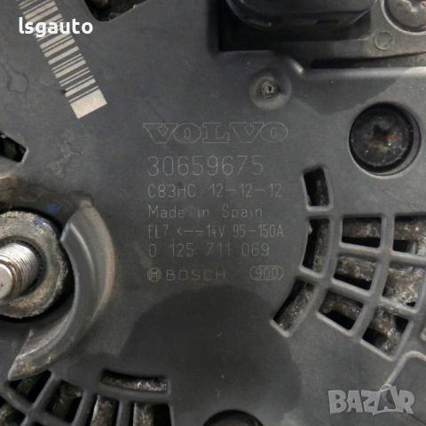 Алтернатор Volvo V60 2010-2014 ID: 160954 ОЕМ № 30659675, снимка 3 - Части - 54689078