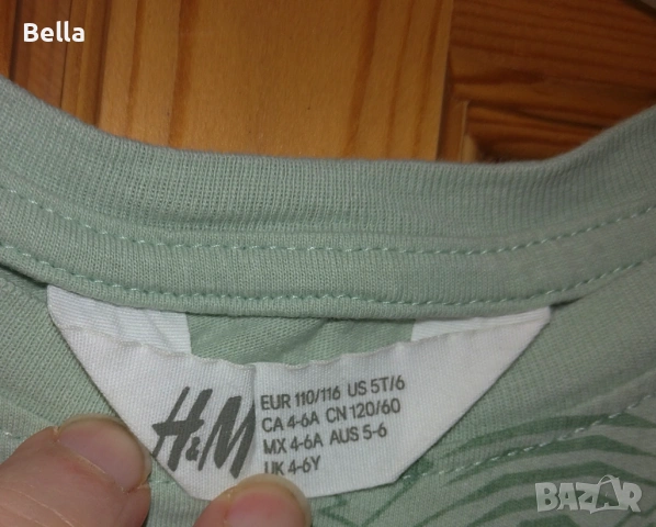 Тениска 5-6 г. H&M, Waikiki, снимка 5 - Детски тениски и потници - 54605164