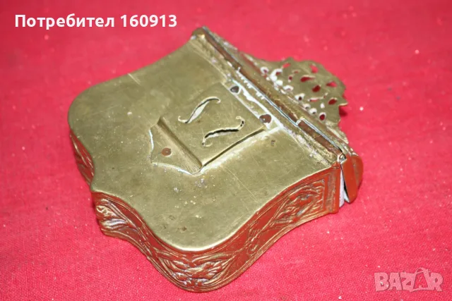 Отлична бронзова барутница, паласка, фишеклък, кутия., снимка 11 - Антикварни и старинни предмети - 55422130