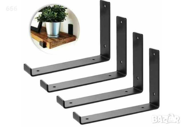 Комплект от 4 стойки за рафтове , 25x4x14 см