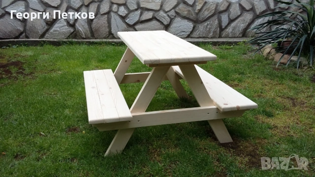Масичка с пейки за деца -85х80х50см. - 49 €., снимка 4 - Други - 54547728