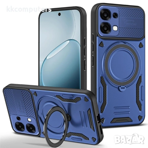 Магнитен Калъф за Oppo A6 Pro 5G / 4G с 360° Стойка - TPU+PC, Военна защита, 6 цвята, снимка 4 - Калъфи, кейсове - 54287961